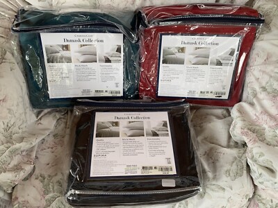 Damask 3x Stripe Supima Cotton King Size Flat * Sheet ONLY * bed 550 Thread READ