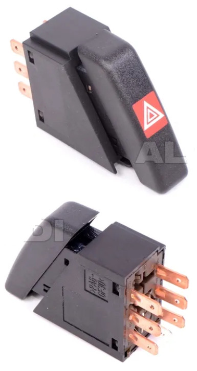 Bouton signal de danger Opel Calibra pour modèles octobre 1989 à juillet 1997 en plastique noir