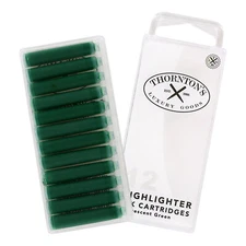 Thornton's Luxury Standard Highlighting Fountain Pen Ink Cartridges - Green