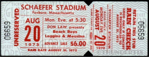 5 1964 - 73 THE BEACH BOYS UNUSED FULL CONCERT TICKETS + bonus reprint - Picture 5 of 5