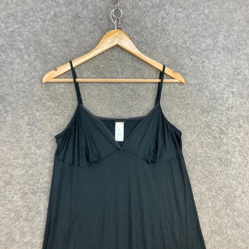 Vestido camisón Hanro para mujer talla S pequeño negro sin mangas jersey 51719 Foto 3 de 4