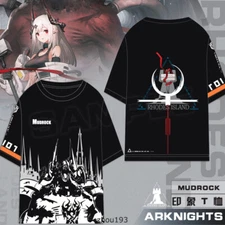 Arknights Basic Short Sleeve T-shirt Men Women Casual Tee Tops Black Z03