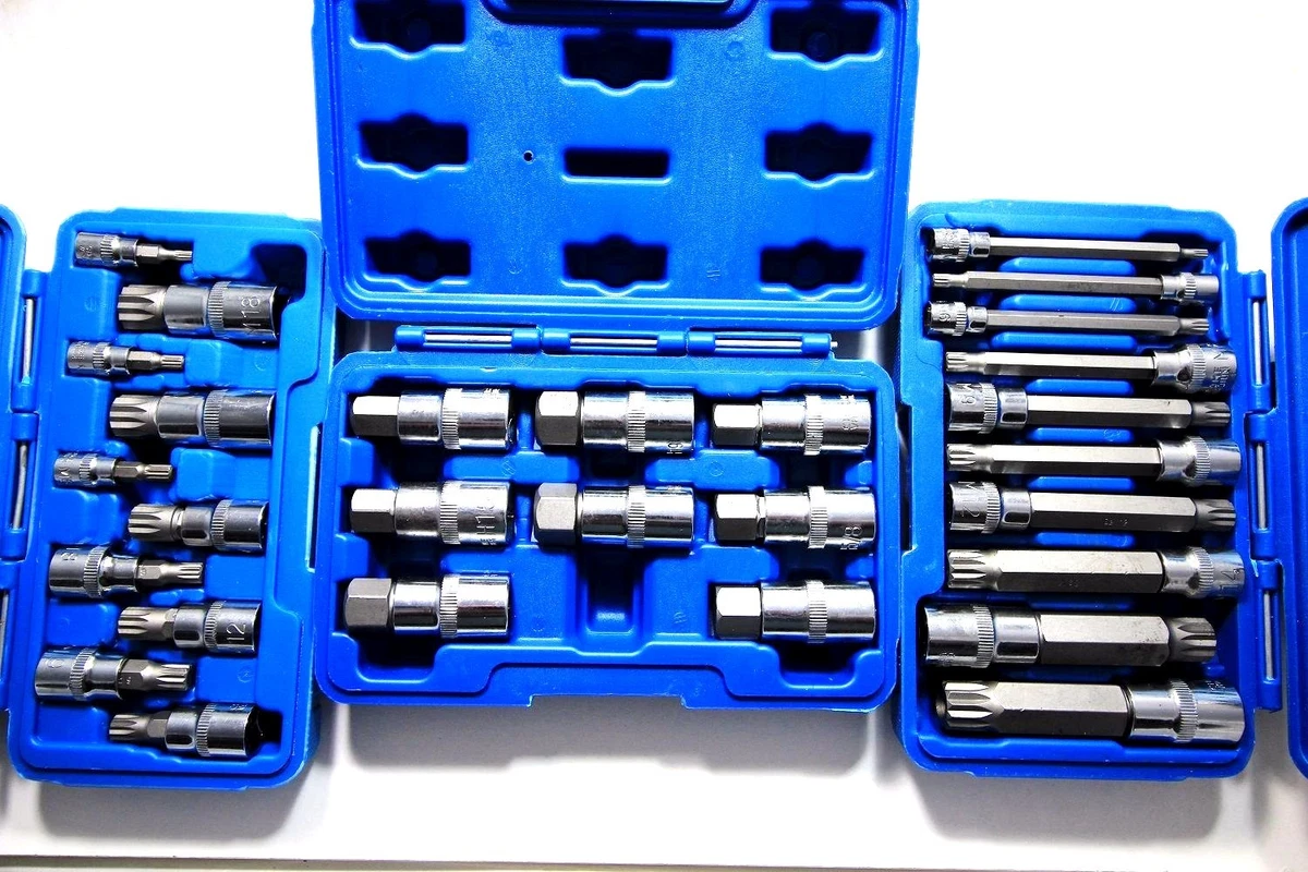 3点セット 8piece Impact Xzn Triple Square Spline Bit Socket Set 1/2 Inch