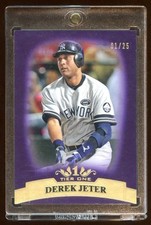 DEREK JETER 2011 TOPPS TIER ONE PURPLE #D 01/25 SUPER RARE   YANKEES FUTURE HOF