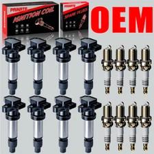 Brand 8X OEM Ignition Coil & Iridium Spark Plugs For Cadillac STS XLR DTS UF564