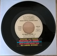 45 Giri 7" J. B. G. DI MICHELE R. CASALE Gli amori diversi C. DE ANDRE' Dietro..