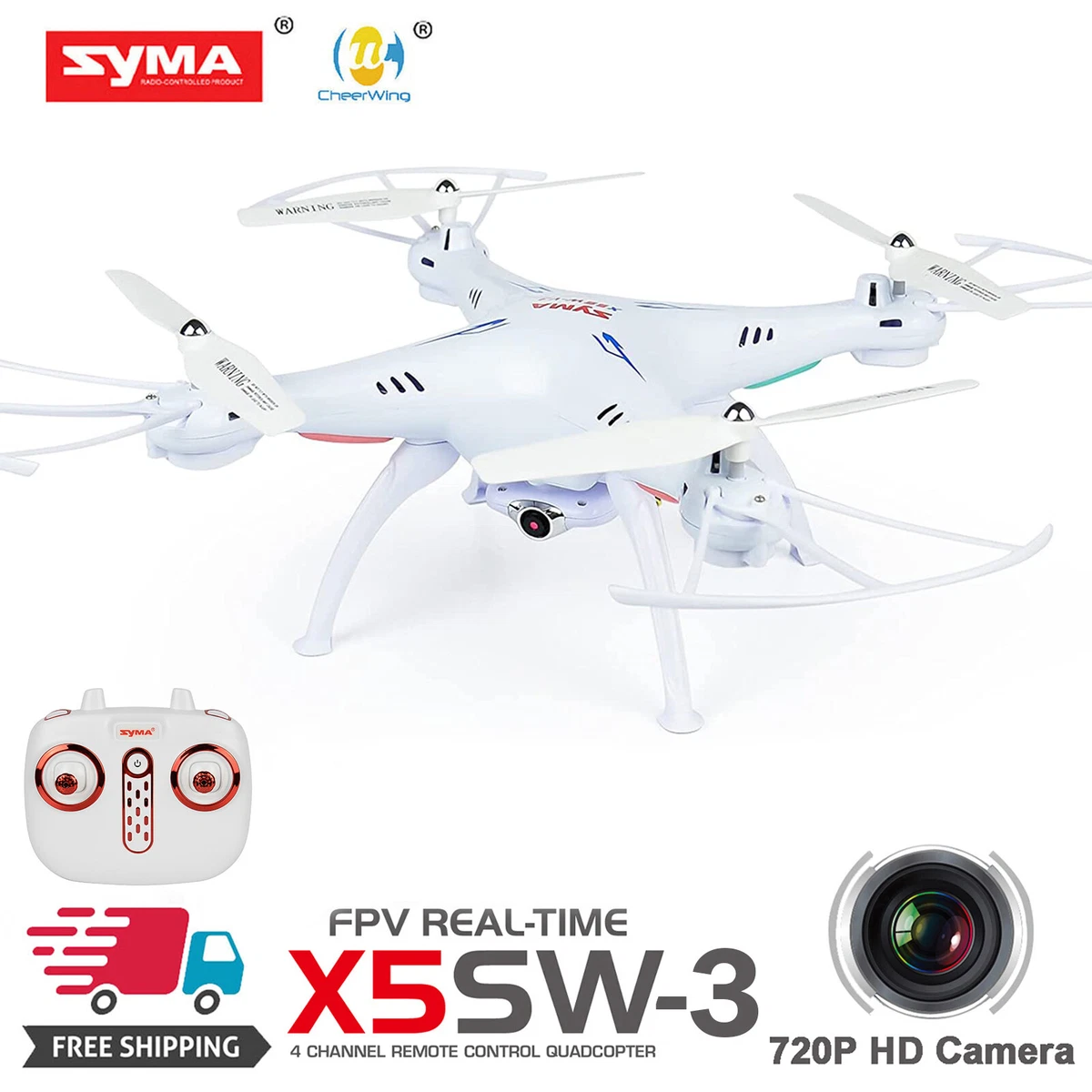 Illustrer Forskelsbehandling koste Syma X5SW-V3 RC Quadcopter HD Camera FPV WIFI 3D Flip RC Racing Drone RTF  Gift | eBay