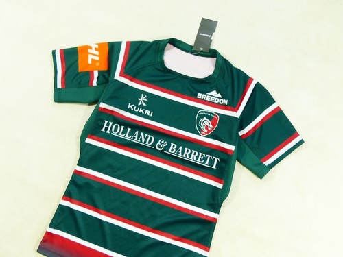 ❤️ NEW !! RUGBY SHIRT LEICESTER TIGERS KUKRI 2017/18 PLAYING HOME JERSEY SIZE: M - Picture 3 of 7