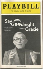Say Goodnight Gracie December 2002 Broadway Playbill Frank Gorshin, Didi Conn