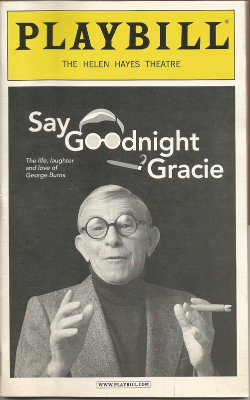 Say Goodnight Gracie December 2002 Broadway Playbill Frank Gorshin, Didi Conn