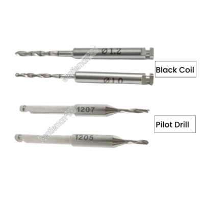 Dental Pilot Pre-Hole Drill Implan Drills Black Coil Guide Depth Prebored Hole