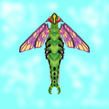 Insect Kite 51-Inch-Tall with Handle Line QuikClip and SkyTails SonicWings