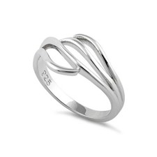 Anello curvo in argento sterling 925 perfetto per il Ringraziamento