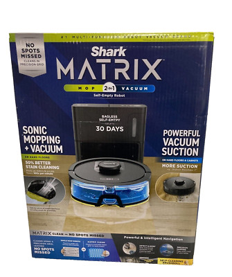 Shark Matrix UR2450WS Robot Vacuum Mop Self Empty WiFi Pet Hair, New