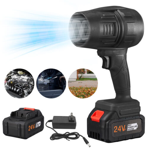 Jet Dry Air Blower Car Wash Snow Blowing Super Fan Turbo Battery Power Portable