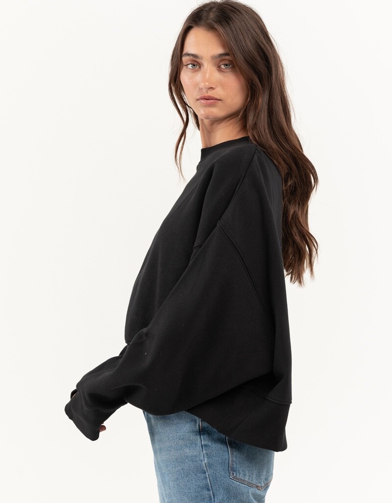 Nike Sportswear Phoenix Fleece Oversized Cropped Sweatshirt, Black