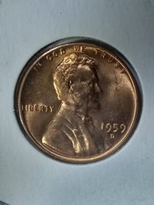 1959 Denver Lincoln Cent With Very Nice Obverse Doubling!!!