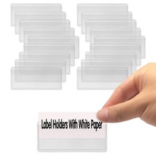 Self Adhesive Label Holders 104 Pack Adhesive Shelf Tag Shelf Label Holder Cl...