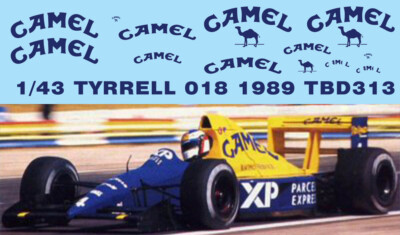 1/43 Decals for TYRRELL FORD 018 1989 DECAL TBD313