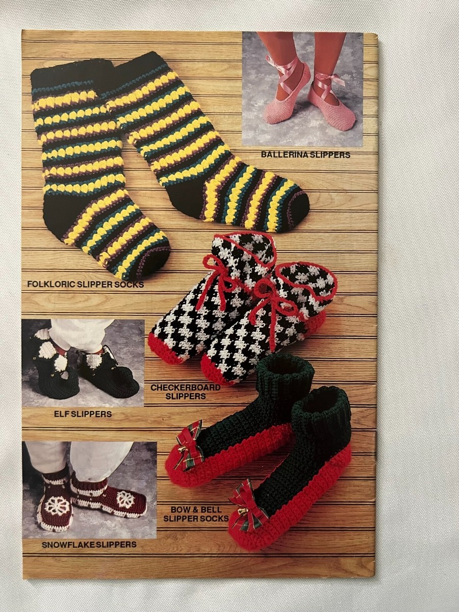 Simple Slippers Crochet Pattern Book Ballerina Moccasins Boots Elf  Snowflake +++