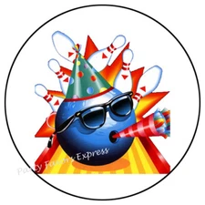 BOWLING BIRTHDAY ENVELOPE SEALS LABELS STICKERS PARTY FAVORS