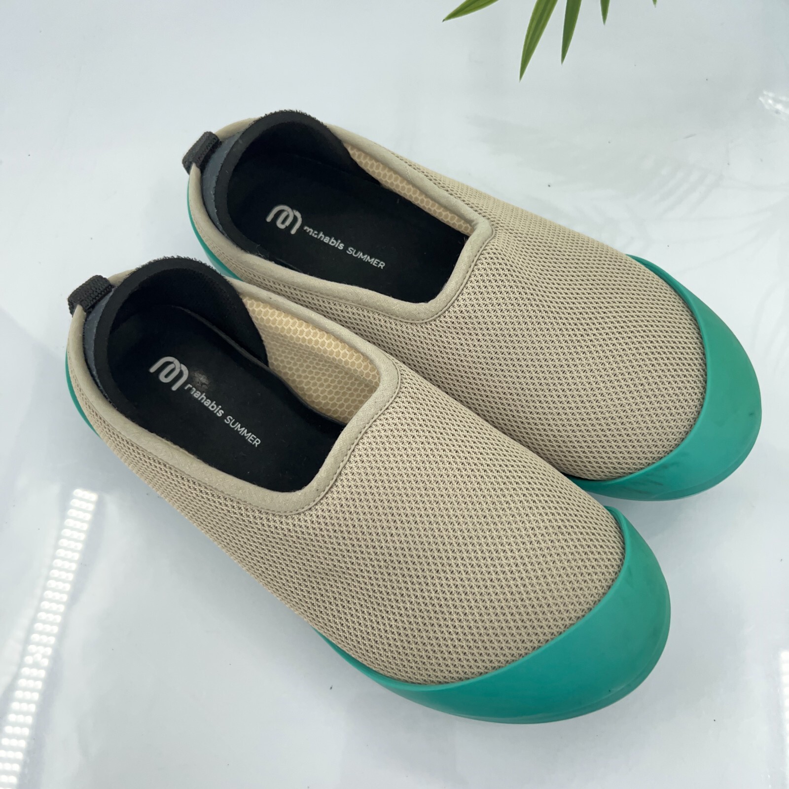 SAOLA Pantofole estive in rete grigio Mahabis 6 5 verde marrone chiaro suola staccabile gomma