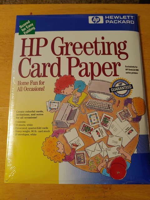 B2 HP Hewlett Packard Greeting Card Paper 20 1/4 Fold Cardstock 90lb ...
