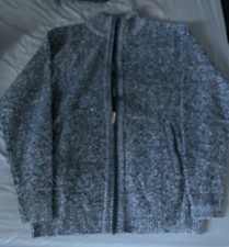 Men’s Fleece Lined Smart Cardigan Jacket XXL Brand New with Tags Navy Blue Zip