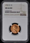 1952-D Wheat Reverse Lincoln Cent 1C NGC MS66RD