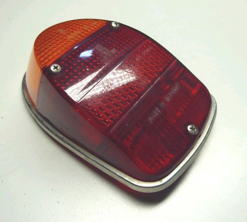 VW Käfer Bügeleisen Rückleuchte Rücklichtglas mit Chromrahmen