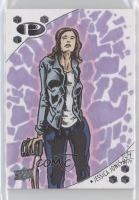 2017 Upper Deck Marvel Premier 1/1 Bryan SilverBaX Sheppard Auto Sketch 02v3