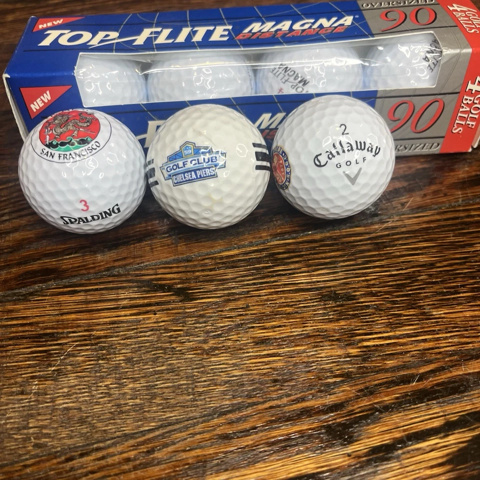Bolas de golfe vintage Top Flite Magna distância tamanho grande 90 (4) bolas totais 7 total - Imagem 2 de 4
