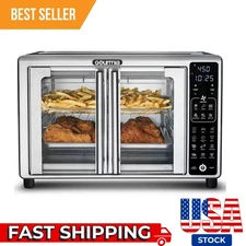 Gourmia French Door 6-Slice Digital Toaster Oven Air Fryer, 19 One-Touch Presets