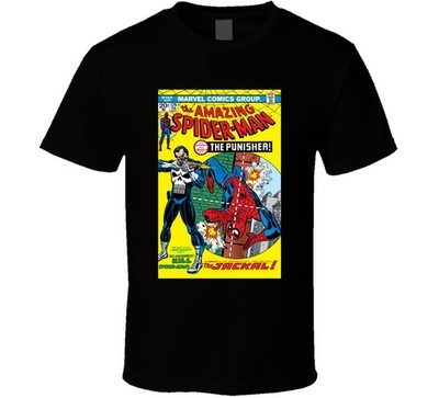 The Amazing Spiderman Vs Punisher Comic Cover Fan T Shirt