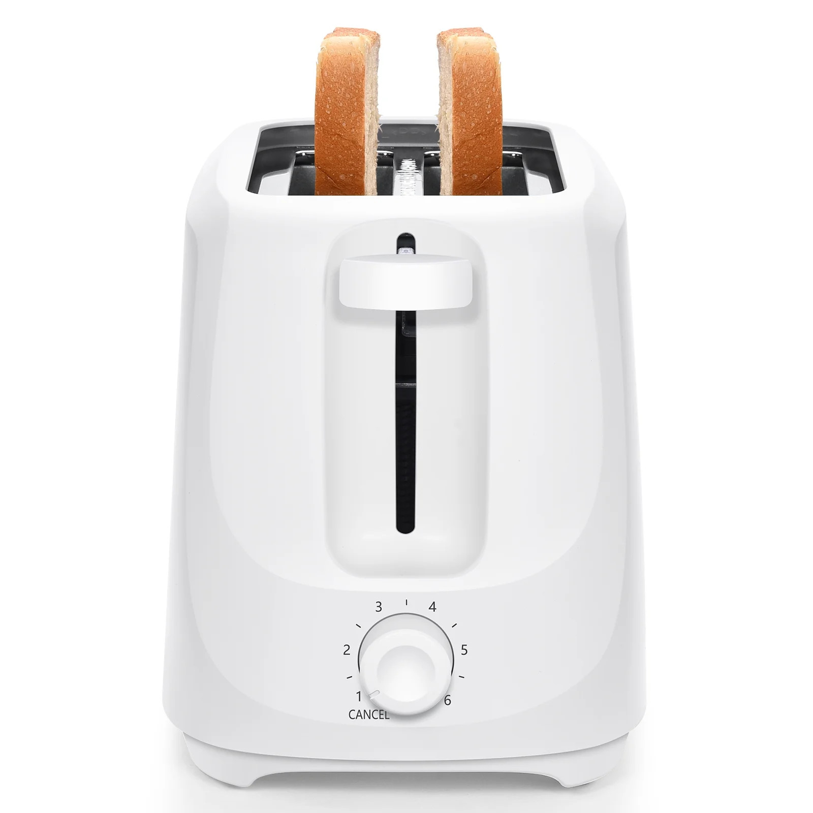 2-Slice Toaster with 6 Shade Settings and Removable Crumb Tray, Arctic White