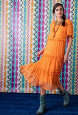 DOUBLE D RANCH Come Away Dress in Tangerine Small