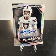 2025 Panini Prizm Black - #163 Luke Kromenhoek Silver Prizm Auto