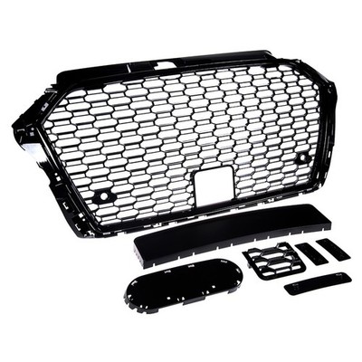 Kühlergrill Wabengrill PDC Schwarz Glanz passt Passend für Audi A3 8V Facelift o