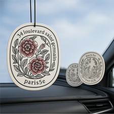 6x Car Air Freshener Hanging Card ? Floral Scents | White Tea, Rose, Jasmine, Ga