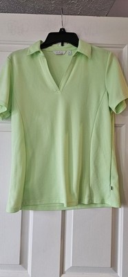 Women's Lady Hagen Sz M Polyester Key Lime Golf Polo