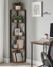 VASAGLE 5-Tier Corner Shelf Storage bookshelf plant stand-Bookcase