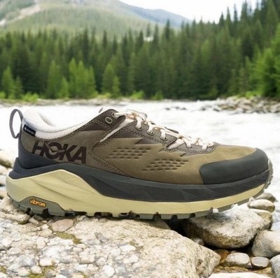 Hoka Kaha Low GTX TP Mens 8 Wms 9 GoreTex Trail Hiking Shoes Wheat Mushroom