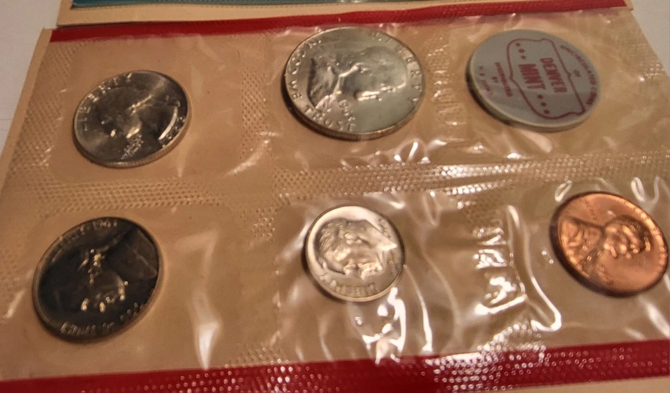 1963 Uncirculated Silver Mint Set! 10 Coin Set! Both P And D Mint Sets! - Image 3 of 3
