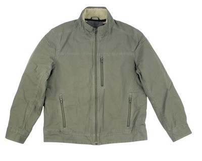 LL Bean Original Field Coat Men Large Wool Flannel Lined Thinsulate Green NWOT