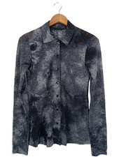 K.D. KLAUS DILKRATH Spitzenbluse Damen Bluse Gr. DE 40 schwarz-graublau Elegant