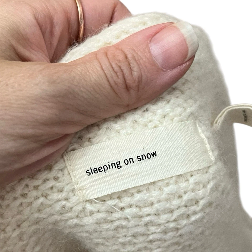 Кардиган вязаный Anthropologie Sleeping On Snow бахрома кабель XS смесь кремовой шерсти - Изображение 4 из 4