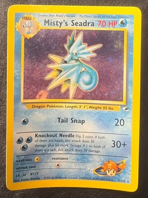 Pokémon TCG Gym Heros Mistys Seadra Karte Nr. 9/132 Holo NM