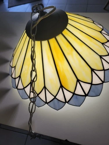 Vintage Mission Tiffany Style Stained Glass Hanging Pendant Lamp Light Shade T84