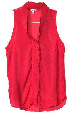 SPLENDID TUNIC BLOUSE ladies size S watermelon pink sleeveless knit in back