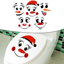 Decorazioni Casa Vacanze Pupazzo di Neve Specchio Adesivi Facile Applicazione Ma